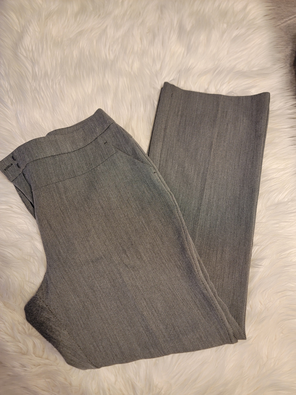 ELLE Black and Gray Textured Dress Pants